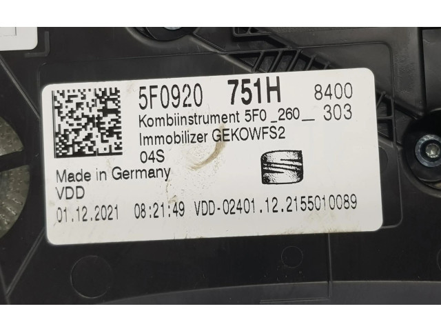 Панель приборов 5F0920751H, 5F0920751H   Seat Ateca       