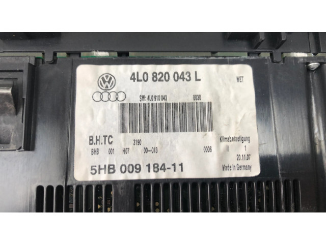 Блок управления климат-контролем 4L0820043L, 5HB00918411   Audi Q7 4L