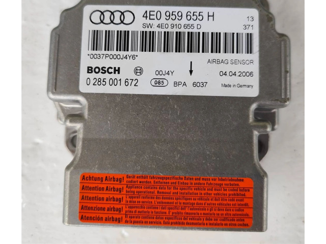 Блок подушек безопасности 4E0959655H, 0285001672   Audi A8 S8 D3 4E