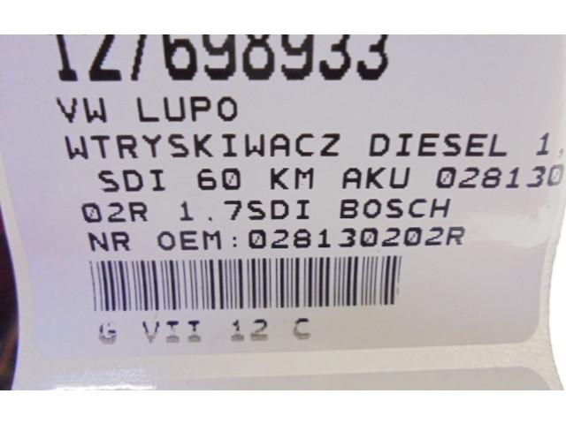 Vstřikovač 028130202R, 028130202R   Volkswagen Lupo     