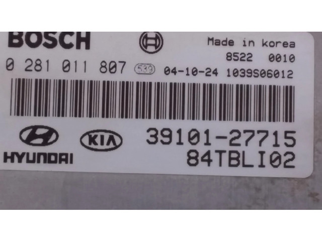 Блок управления двигателя 3910127715, 84TBLI02   Hyundai Getz