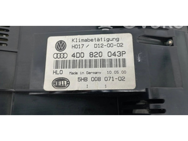 Блок управления климат-контролем 4D0820043P   Audi A8 S8 D2 4D