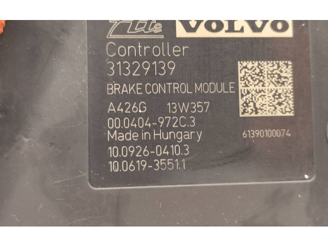 Jednotka ABS 31329139, 000404972C3   Volvo V70 2014