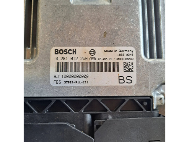 Řídící jednotka 0281012250, 37820RJLE11   Honda FR-V 2006