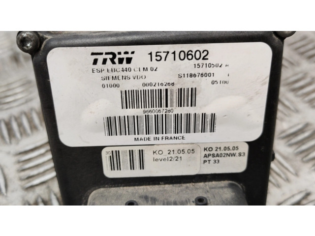 Jednotka ABS S118676001, 15710602   Peugeot 407 2005