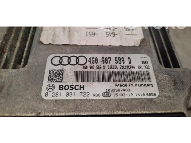Řídící jednotka 4G0907589D   Audi A6 S6 C7 4G 2016