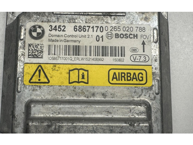 Блок подушек безопасности 6867170, 0265020788   BMW 2 F22 F23
