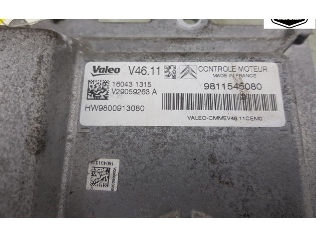 Řídící jednotka 9811545080, 9811545080   Peugeot 2008 I 2016