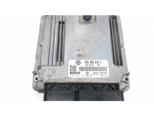 Řídící jednotka 03G906016K, 0281012237   Skoda Octavia Mk2 (1Z) 2007