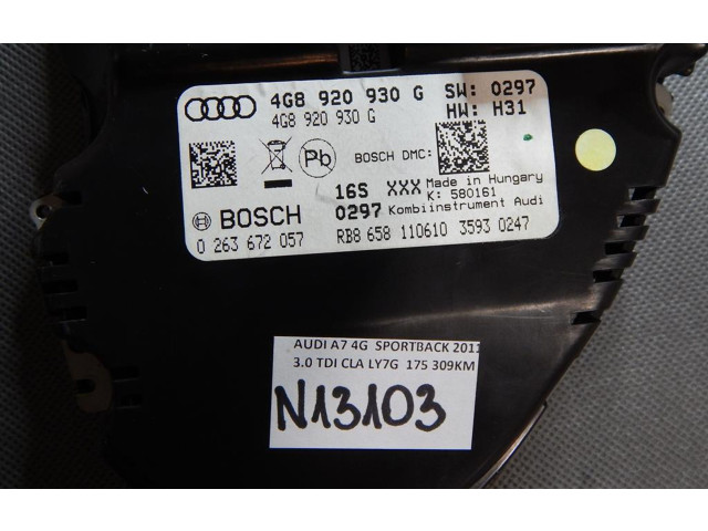 Přístrojová deska  Audi A7 S7 4G 2015 4G8920930G  
