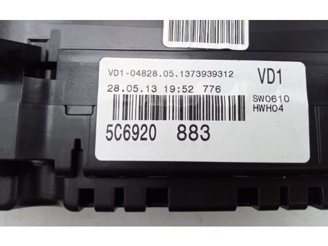 Přístrojová deska  Volkswagen Jetta VI 2013 5C6920883, 5C6920883  