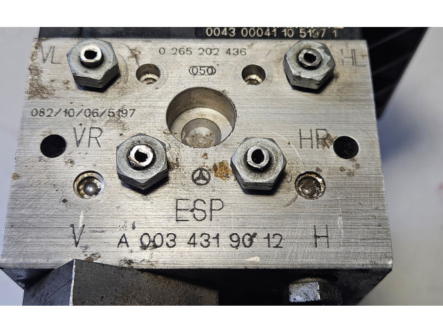 Jednotka ABS A0034319012, 0265202436   Mrcedes-Benz E W210 2002