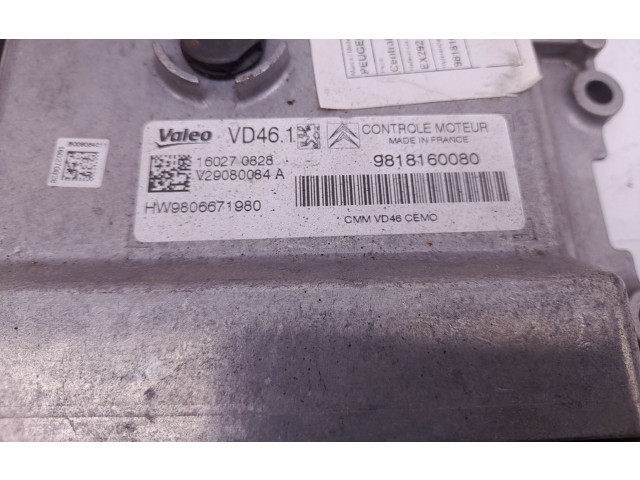 Řídící jednotka 9818160080   Peugeot 2008 I 2016