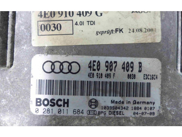 Řídící jednotka 0281011684, IMPRK863780   Audi A8 S8 D3 4E 2004