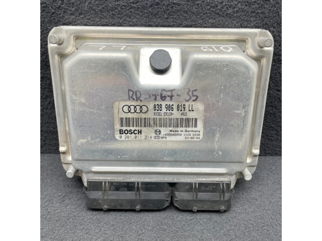 Блок управления двигателя 038906019LL, 0281011214   Audi A6 S6 C5 4B