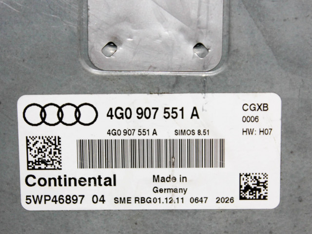 Блок управления двигателя 4G0907551A   Audi A6 C7