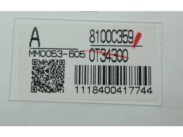 Přístrojová deska  Mitsubishi ASX 2015 8100C359, 0T34300  