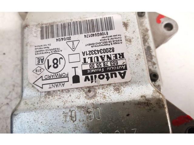 Блок подушек безопасности 8200343321a, 603785500   Renault Espace -  Grand espace IV