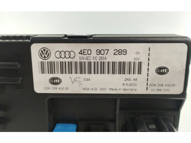 Блок комфорта 4E0907289, 4E0910289A   Audi A8 S8 D3 4E   