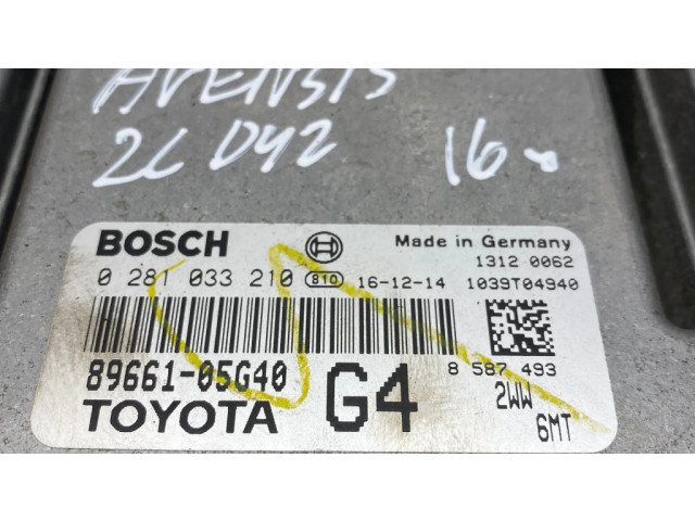 Блок управления двигателя 8966105G40, 1039T04940   Toyota Avensis T270