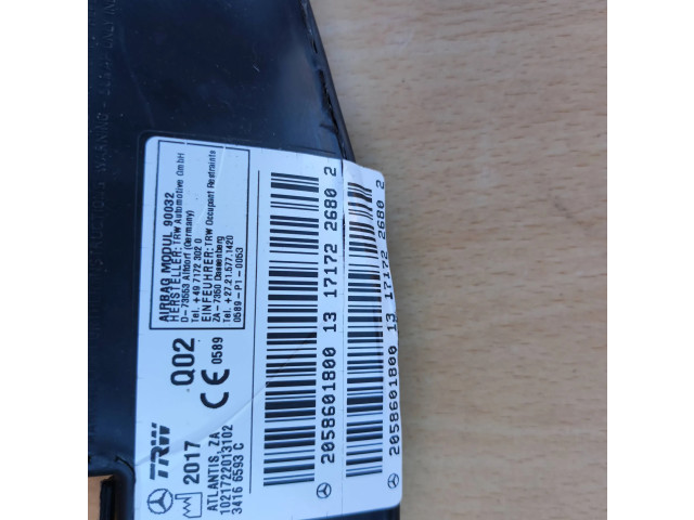 Подушка безопасности в сиденье 2058601800, 021722013102   Mercedes-Benz C W205