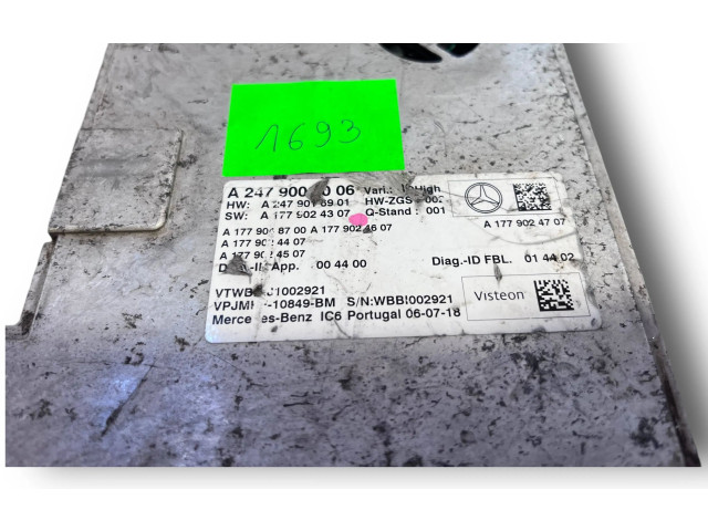 Блок комфорта S1693, A2479002006   Mercedes-Benz GLA H247   