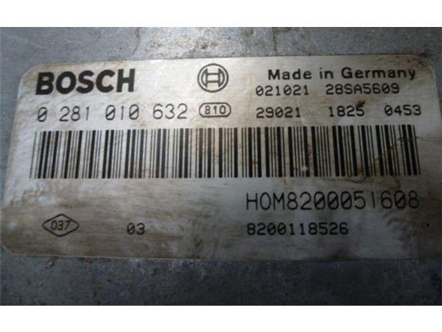 Řídící jednotka BOSCH0281010632, HOM8200051608   Renault Trafic I 2002