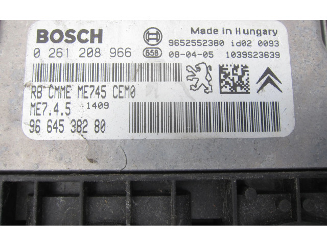 Řídící jednotka 9664538280, 0261208966   Peugeot 1007 2005