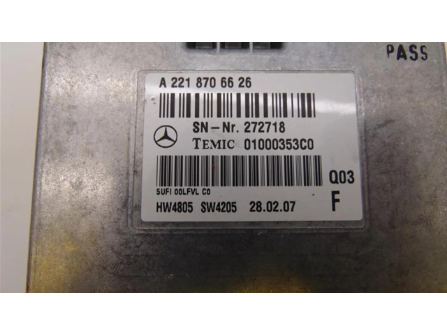 Řídící jednotka A2218706626   Mercedes-Benz CL C216 2006