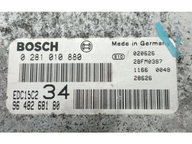Řídící jednotka 9648268180, 0281010880   Peugeot 607 2002
