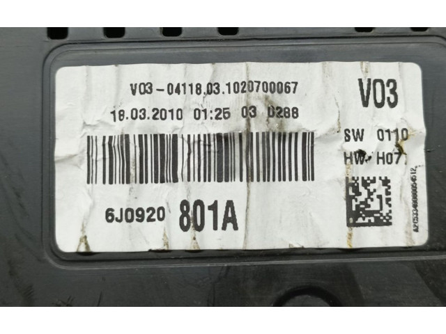 Přístrojová deska  Seat Ibiza I (021A) 1996 6J0920801A, A2C53349080  