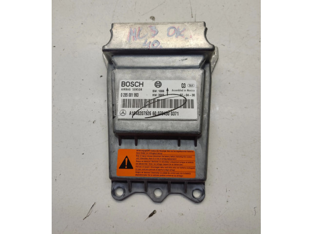 Блок подушек безопасности 0285001993, A1648207926   Mercedes-Benz ML W164
