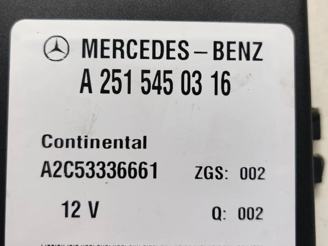 Блок управления A2515450316, A2C53336661   Mercedes-Benz R W251