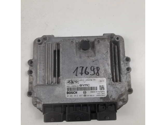 Блок управления двигателя 8M51-12A650-MC, 0281012487   Ford Focus