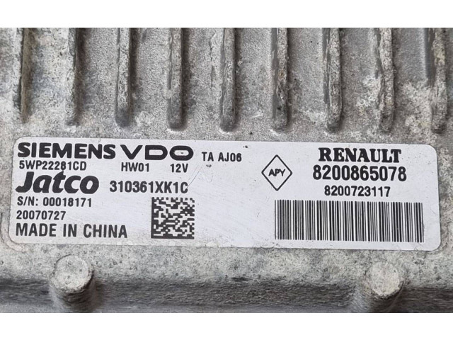 Блок управления коробкой передач 5WP22281CD, 8200865078   Renault Laguna III