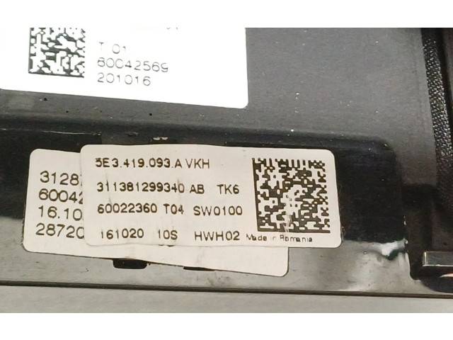 Руль Skoda Fabia Mk3 (NJ)  2015 - 2021 года 5E3419093A      