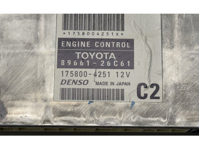 Блок управления двигателя 8966126C61, 89661-26C61   Toyota Hiace (H100)