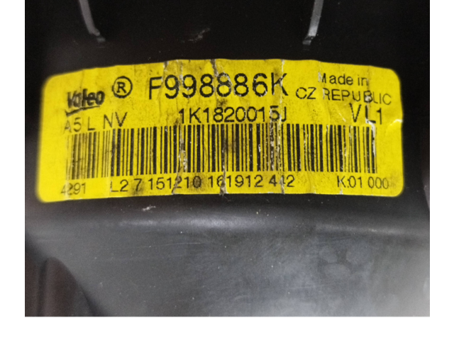 Вентилятор печки    1K1820015J, 5998886K   Volkswagen Touran II
