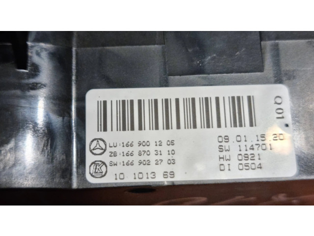 Блок управления климат-контролем 1669001205, 1668703110   Mercedes-Benz GL X166