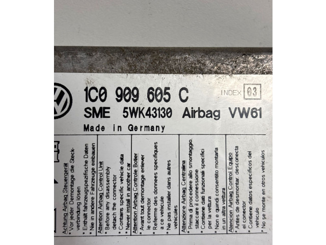 Блок подушек безопасности 1C0909605C, 5WK43130   Volkswagen PASSAT B5.5