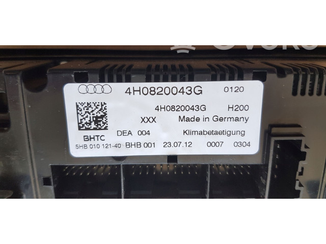 Блок управления климат-контролем 4H0820043G   Audi A8 S8 D4 4H