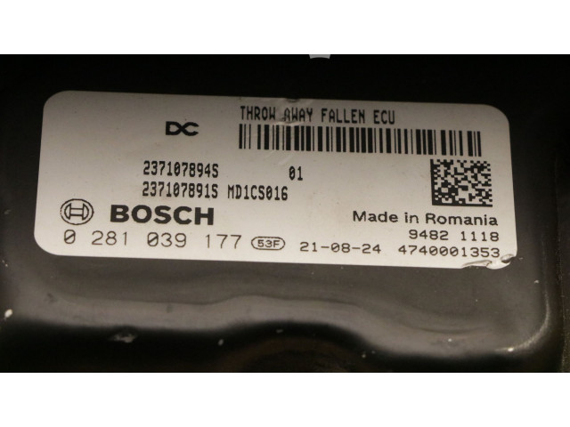 Блок управления двигателя 0281039177, 0281039177   Renault Express