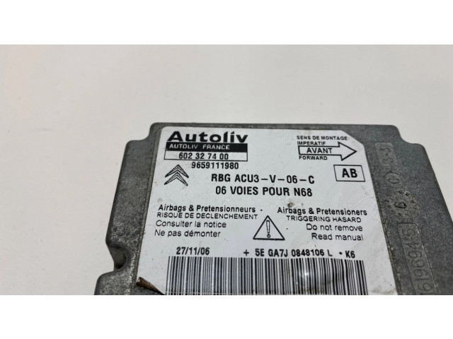 Блок подушек безопасности 9659111980, 602327400   Citroen Xsara Picasso