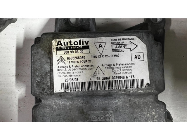 Блок подушек безопасности 9665266080, 608990300   Citroen C5