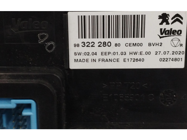 Блок управления 9832228080   Peugeot Expert