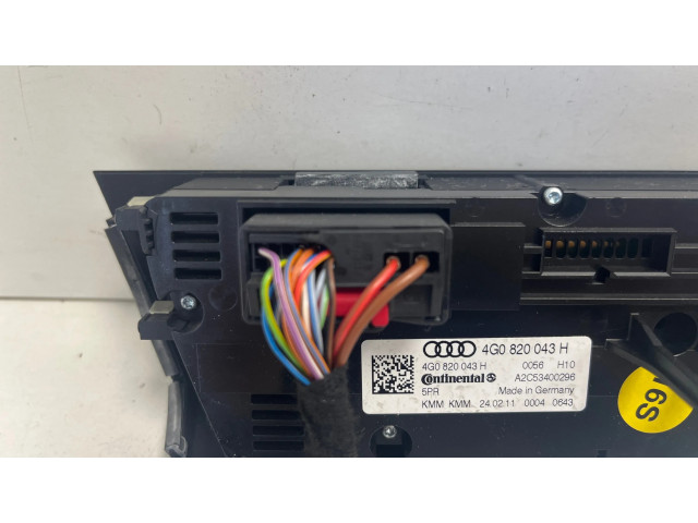 Блок управления климат-контролем 4G0820043H, A2C53400296   Audi A7 S7 4G