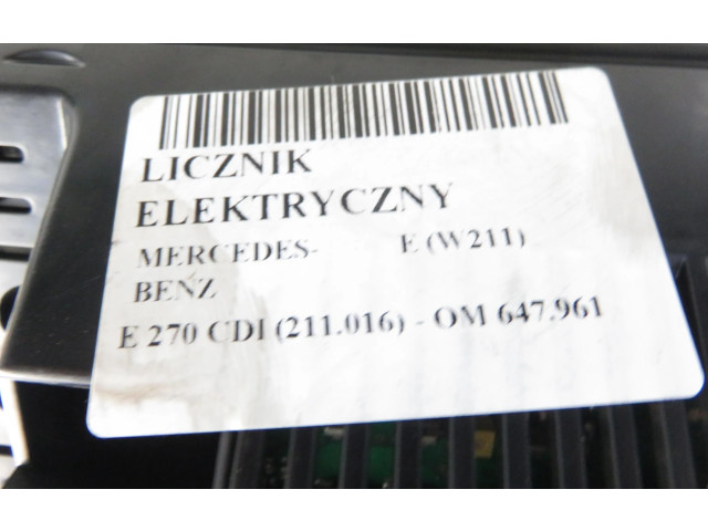 Přístrojová deska  Mercedes-Benz E AMG W211 2002 A2115402311, A2115402311  