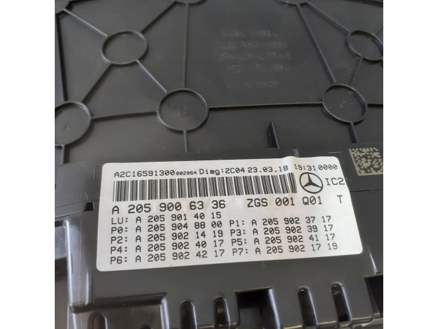Přístrojová deska  Mercedes-Benz C W205 2016 7706903, 00100955  