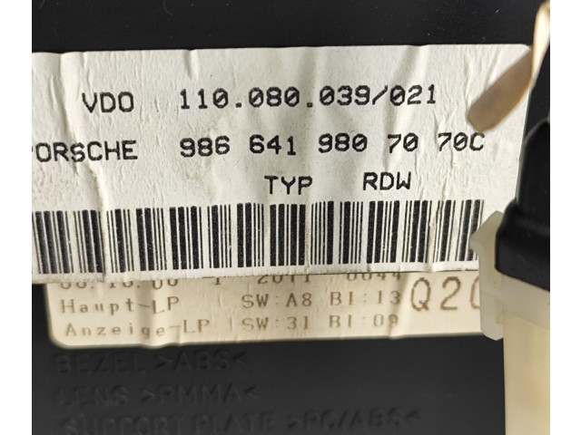 Přístrojová deska  Porsche Boxster 986 2001 98664198070, 98664198070  
