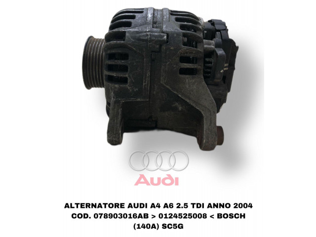 Генератор 078903016AB, 078903016AB   Audi A6 S6 C5 4B      